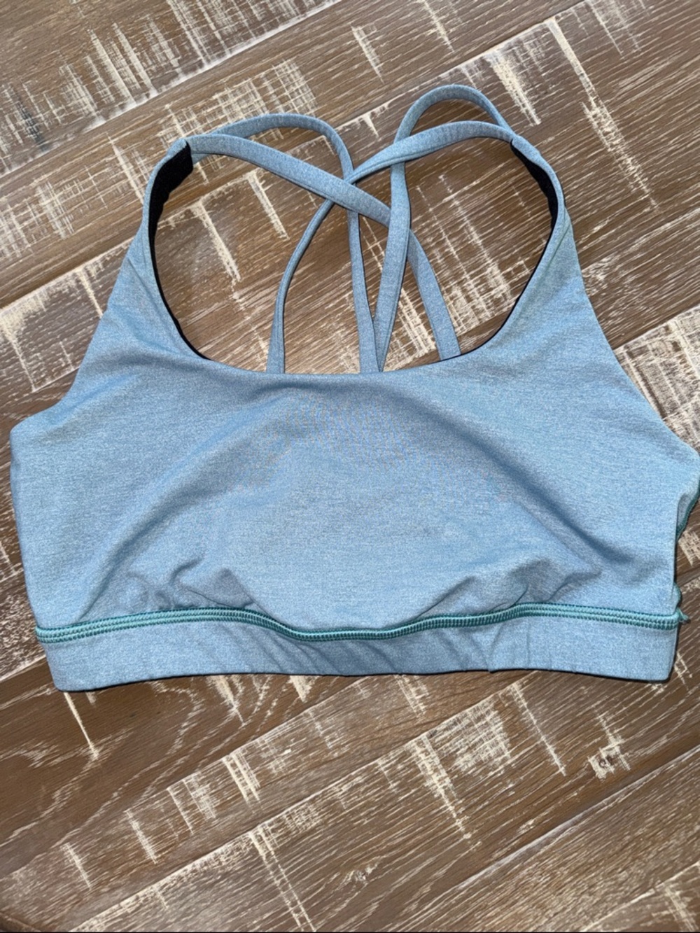 Lululemon strappy , blue energy sports bra 8